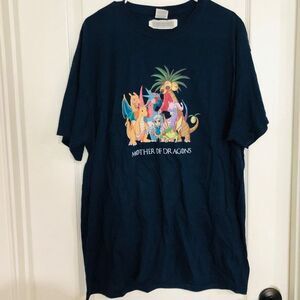 Mother of Dragons Men's T-Shirt‎ Short Sleeve Crew Neck Navy Blue Size XL NEW